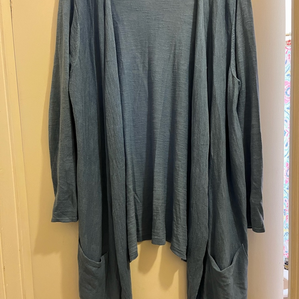 J. Jill Soft Blue Knit Top